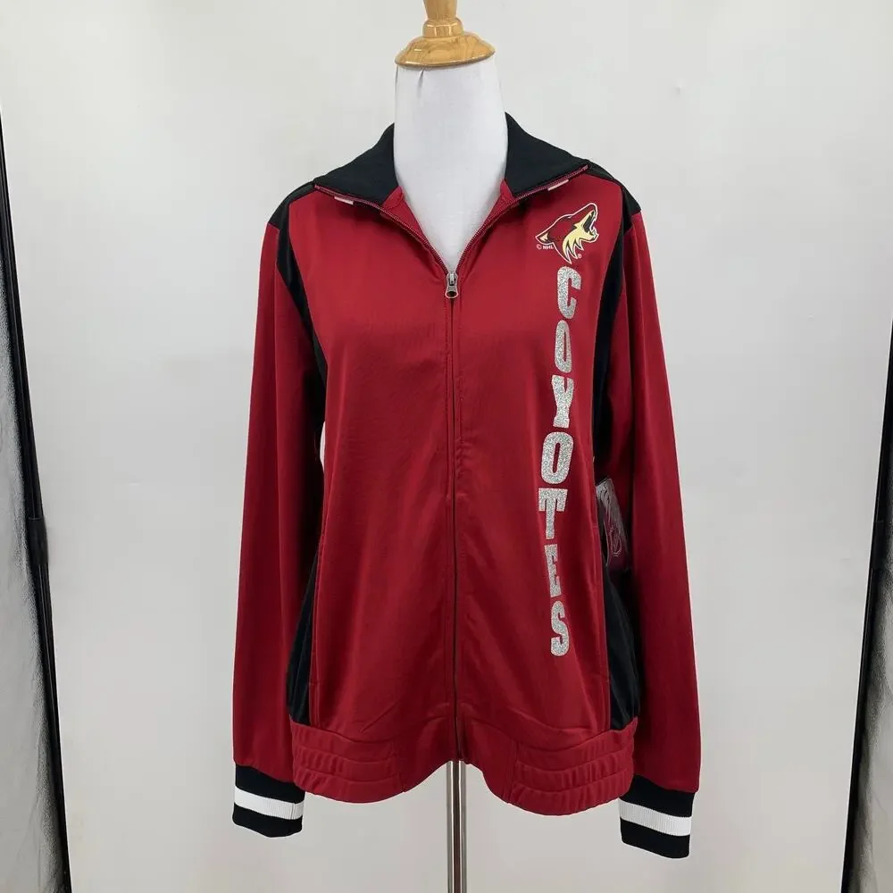 Arizona Coyotes Jacket Womens L Large On-Deck NHL Full Zip G-III Carl Banks